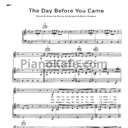 Ноты Abba - The day before you came - предпросмотр