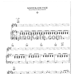 Ноты Mumford & Sons - White blank page - предпросмотр