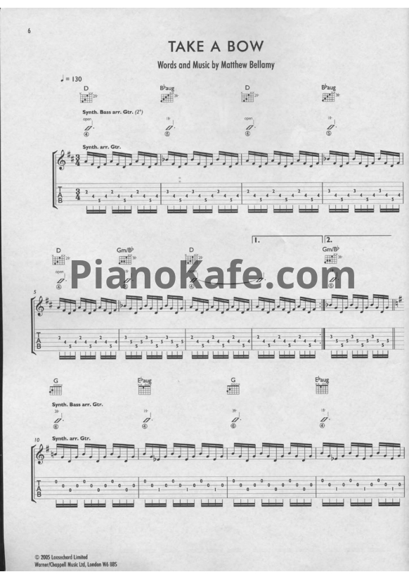 Ноты Muse - Black holes and revelations (Книга нот) - PianoKafe.com