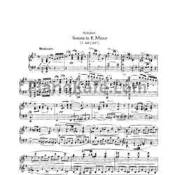 Ноты Франц Шуберт - Соната ми минор (D. 566) - предпросмотр