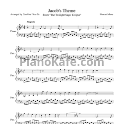 Ноты Howard Shore - Jacob's theme