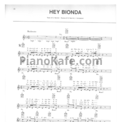 Ноты Gianna Nannini - Hey bionda - предпросмотр