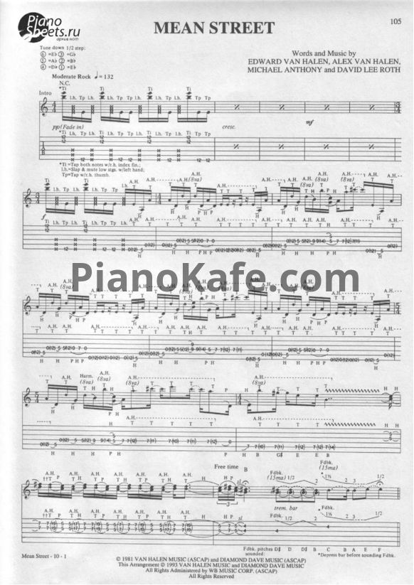 Ноты Van Halen - Fair warning (Книга ноты) - PianoKafe.com