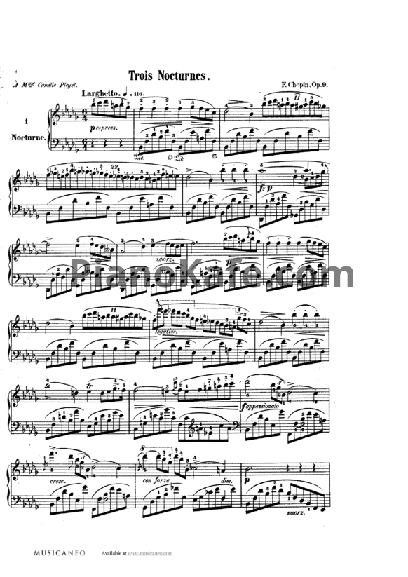 Ноты Фредерик Шопен - 19 ноктюрнов (Op. 9) - PianoKafe.com