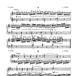 Ноты К. Черни - Этюд (Г. Гермер, ч. I, №14) - предпросмотр