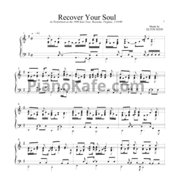 Ноты Elton John - Recover your soul - предпросмотр