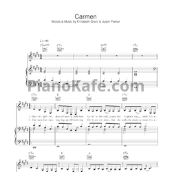 Ноты Lana Del Rey - Carmen - предпросмотр