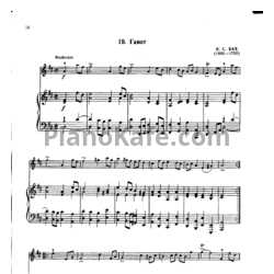 Ноты И. Бах - Гавот - предпросмотр