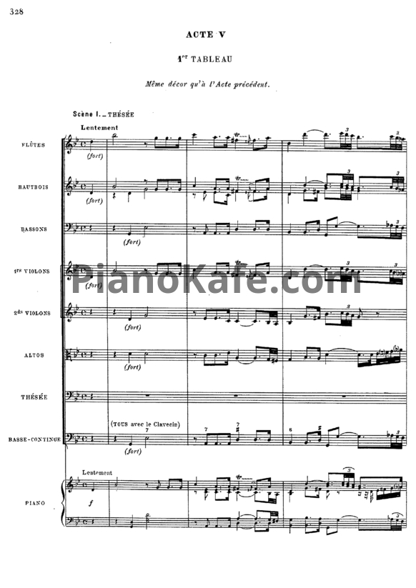 Ноты Жан-Филипп Рамо - Hippolyte et aricie. Act 5 (Партитура) - PianoKafe.com