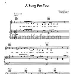 Ноты The Carpenters - A song for you - предпросмотр