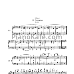 Ноты Франц Шуберт - 11 Экосезов (D 781) - предпросмотр