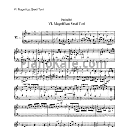 Ноты Иоганн Пахельбель - Фуга "Magnificat Sexti Toni" - предпросмотр