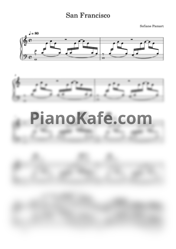 Ноты Sofiane Pamart - San Francisco - PianoKafe.com