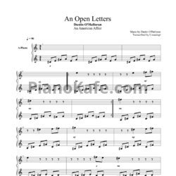Ноты Dustin O'Halloran - An open letters - предпросмотр