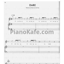 Ноты Gorillaz - Dare - предпросмотр