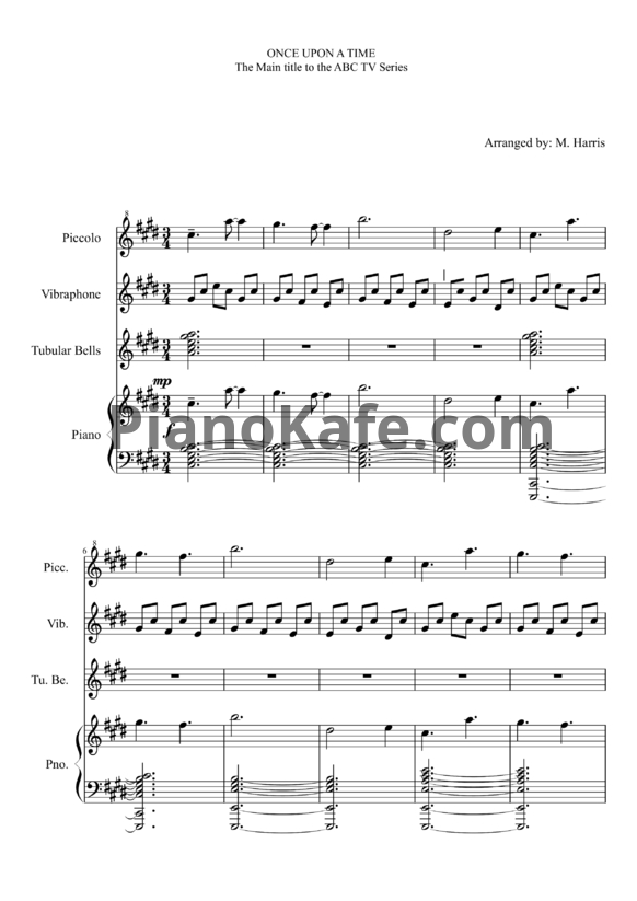 Ноты Mark Isham - Once upon a time (Main title theme) - PianoKafe.com