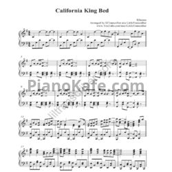 Ноты Rihanna - California king bed - предпросмотр