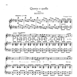Ноты Giuseppe Verdi - Guesta o quella (from RIGOLETTO) - предпросмотр