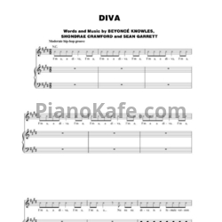 Ноты Beyonce - Diva - предпросмотр