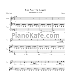 Ноты Calum Scott - You are the reason (Версия 2) - предпросмотр