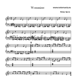 Ноты Britney Spears - Womanizer - предпросмотр
