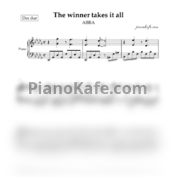 Ноты ABBA - The winner takes it all (Des dur) - предпросмотр