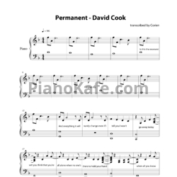 Ноты David Cook - Permanent (2)