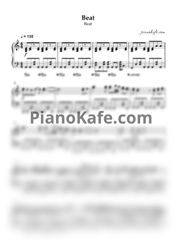 Ноты Beat - Beat - PianoKafe.com