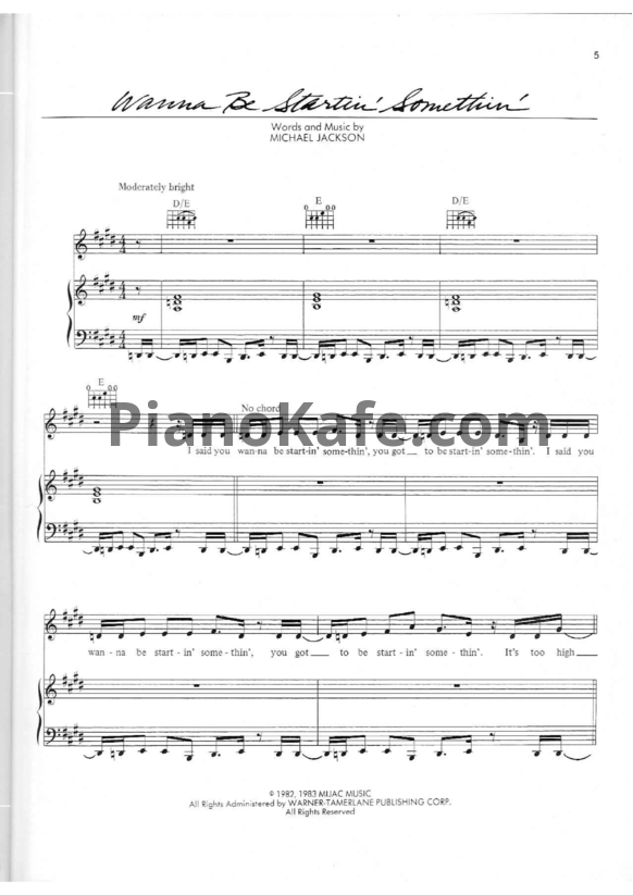 Ноты Michael Jackson - Thriller (Книга нот) - PianoKafe.com