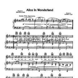 Ноты Alice in wonderland (Книга нот)