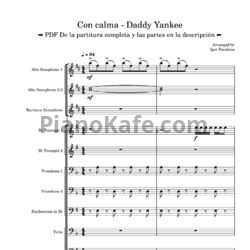 Ноты Daddy Yankee & Snow - Con Calma (Партитура) - предпросмотр
