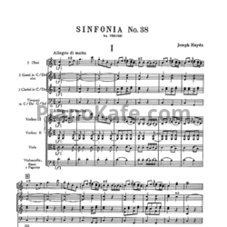 Ноты Йозеф Гайдн - Симфония №38 до мажор (Партитура) - предпросмотр