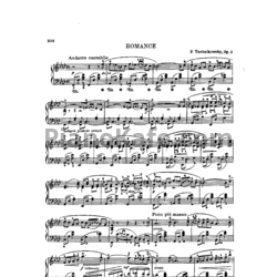 Ноты П. Чайковский - Романс (Op. 5) - предпросмотр