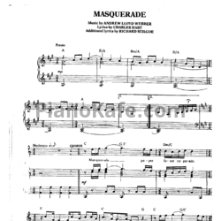 Ноты Andrew Lloyd Webber - Masquerade - предпросмотр