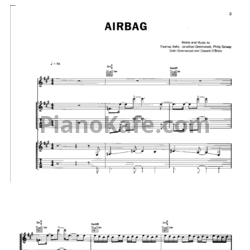 Ноты Radiohead - Airbag - предпросмотр