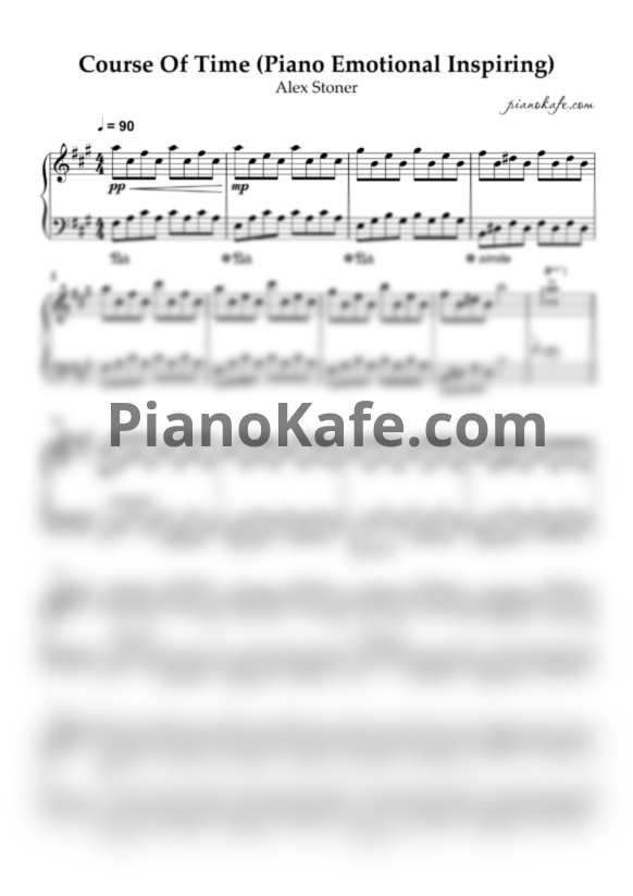 Ноты Alex Stoner - Course of time - PianoKafe.com