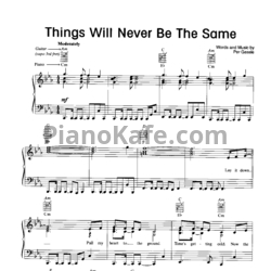 Ноты Roxette - Things will never be the same - предпросмотр