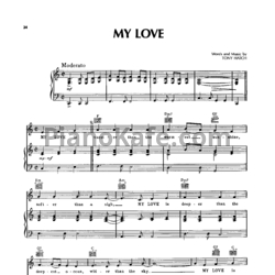 Ноты Justin Timberlake - My love - предпросмотр