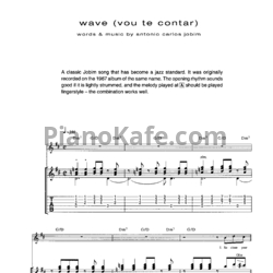 Ноты Antonio Carlos Jobim - Wave (Voice and Guitar tabs) - предпросмотр