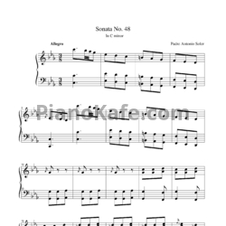 Ноты Antonio Soler - Sonata No. 48 in C minor - предпросмотр