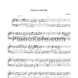 Ноты Ed Sheeran - Castle on the hill (Версия 2) - предпросмотр