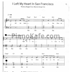 Ноты George Cory - I left my heart i San Francisco (Piano solo) - предпросмотр