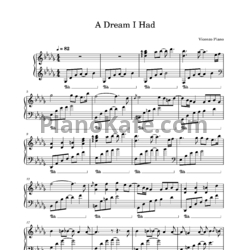Ноты Vicenzo Piano - A Dream I Had - предпросмотр