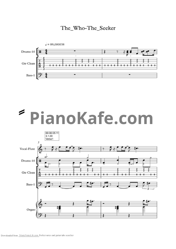 Ноты The Who - The seeker - PianoKafe.com