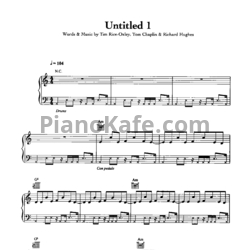 Ноты Keane - Untitled 1 - предпросмотр