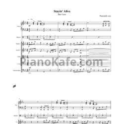 Ноты Bee Gees - Stayin' Alive (Партитура и партии) - предпросмотр