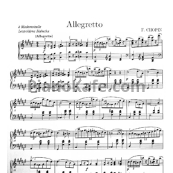 Ноты Ф. Шопен - Аллегретто фа-диез мажор (OP. POSTH) - предпросмотр