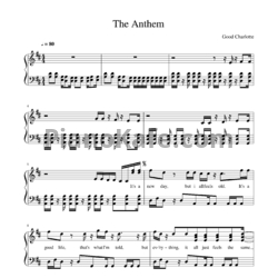 Ноты Good Charlotte - The anthem - предпросмотр