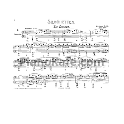 Ноты А. Йенсен - Силуэты. 6 пьесы для фортепиано в 4 руки (Op. 62) - предпросмотр