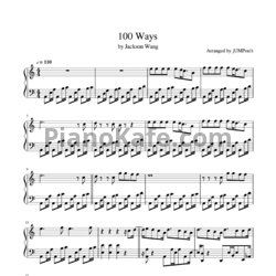 Ноты Jackson Wang - 100 ways